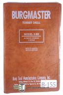 Burgmaster 3-BH Turret Drill Service Manual Year 1954